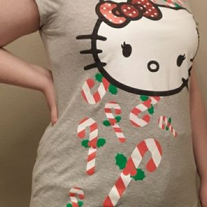 Women's Christmas Hello Kitty Short Sleeve T-Shirt